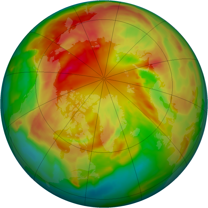 Arctic ozone map for 06 March 2012